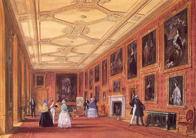 The Van Dyck Room, Windsor Castle, Nash, Joseph